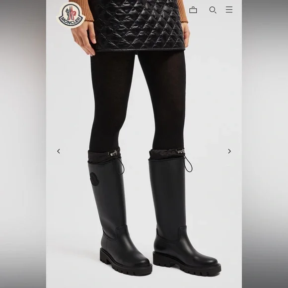 Moncler KICKSTREAM HIGH RAIN BOOTS - Picture 1 of 8